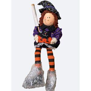 Whimsical Witch Shelf Sitter Pixie Legs Doll Halloween Decor